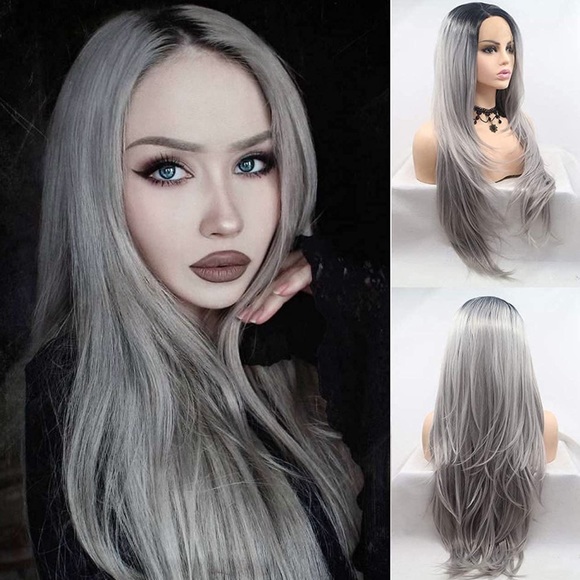 24” Ombre Gray Lace Front Wig *NEW*